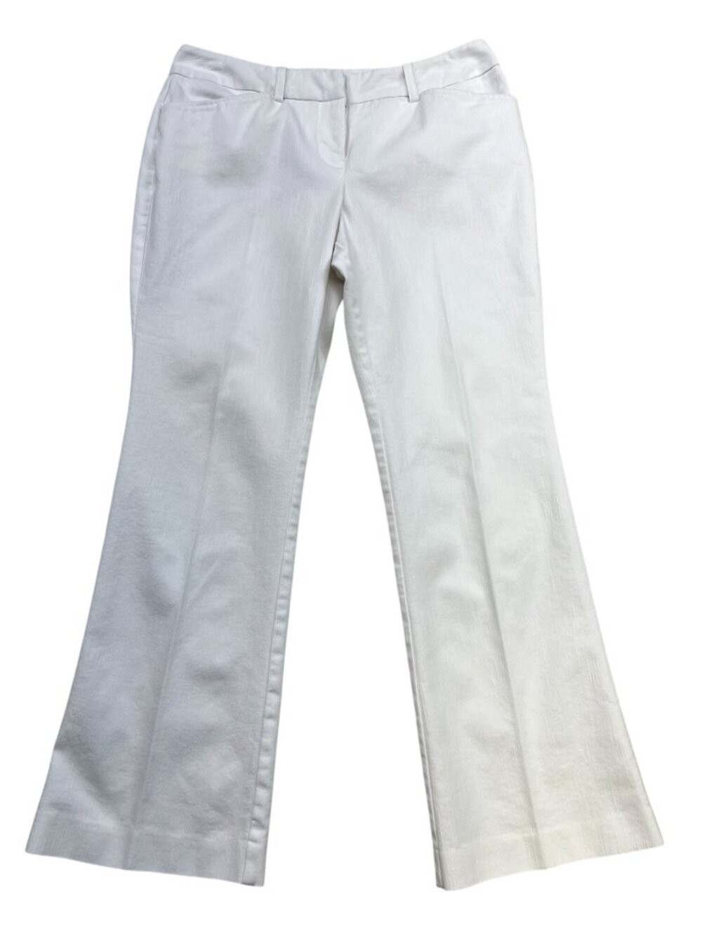 Worthington Womens Modern Fit Bootcut Trousers Dress Pants Size 10P White
